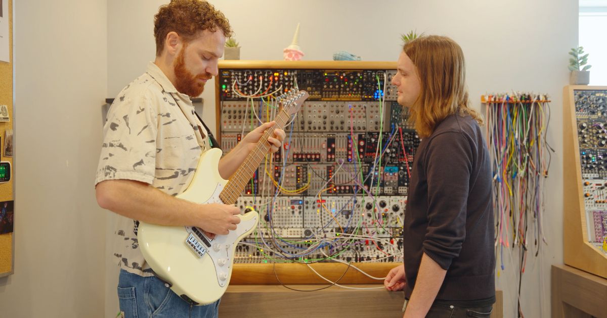 Playing Synthesizers with a Guitar | Visiting the Perfect Circuit Showroom